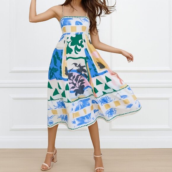 Wrinkle-Free Floral Print Dress - Large - Picture 2 of 3